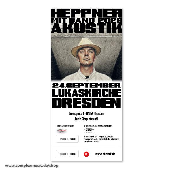 Ticket "Heppner, Akustik" Dresden/Lukaskirche, 24.09.2026