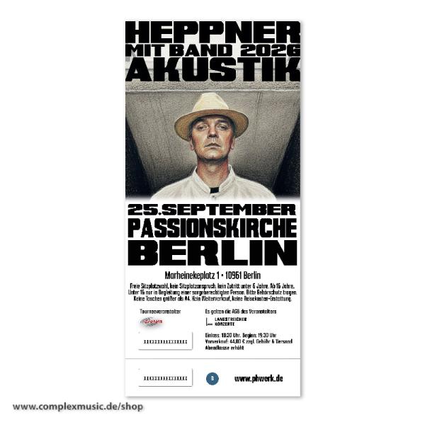 Ticket "Heppner, Akustik" Berlin/Passionskirche, 25.09.2026