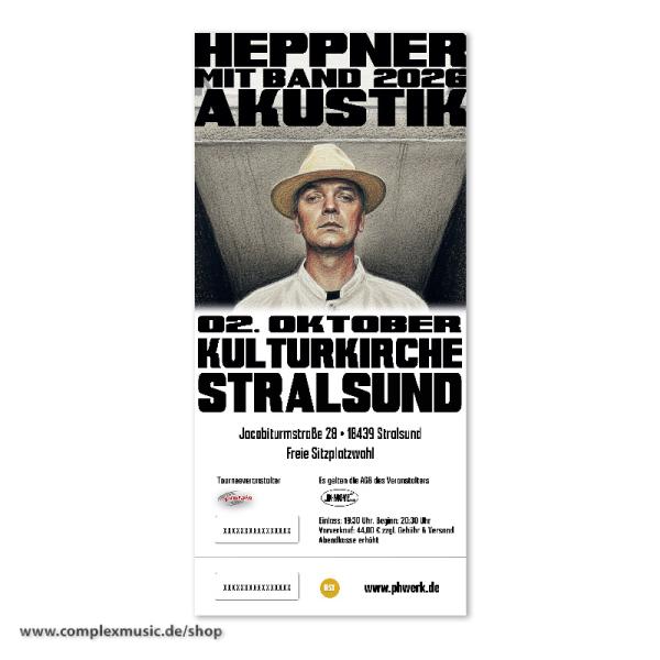 Ticket "Heppner, Akustik" Stralsund/Kulturkirche, 02.10.2026