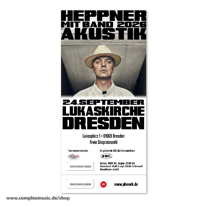 Ticket "Heppner, Akustik" Dresden/Lukaskirche, 24.09.2026