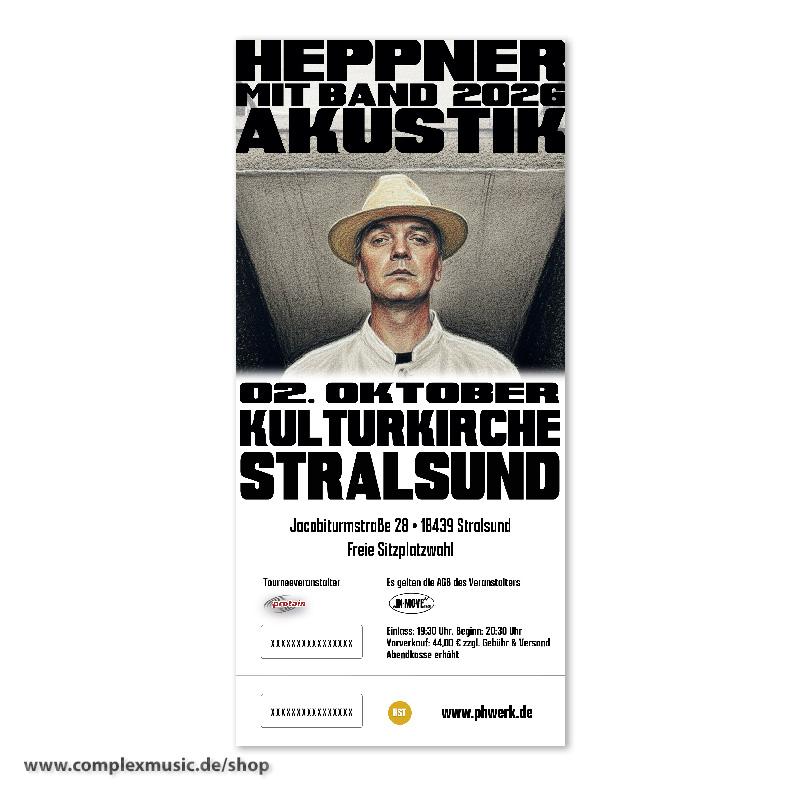 Ticket "Heppner, Akustik" Stralsund/Kulturkirche, 02.10.2026
